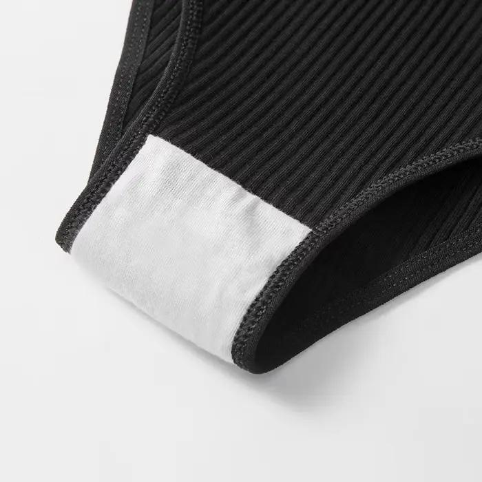 Culottes en coton doux pour femmes, sous-vêtements pour femmes, lingerie à rayures, culottes monochromes Bikinis, sous-vêtements InDispensLadies Slip Femme M-XL