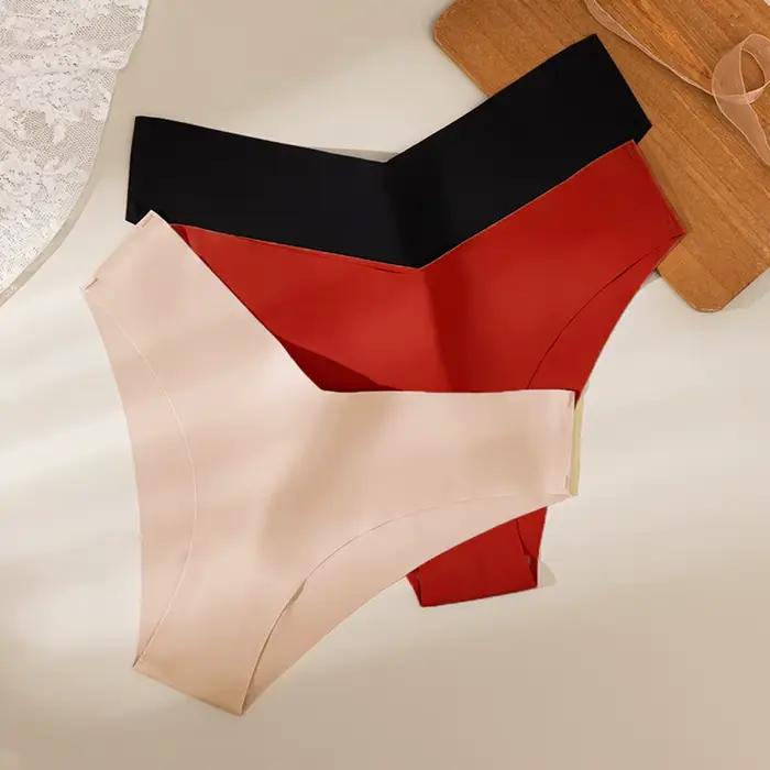 SURAEVA tongs femme culottes Sexy pour femme Lingerie tache glace soie caleçon 2024 nouvelle femme Tangas v-cut taille culotte XS-L
