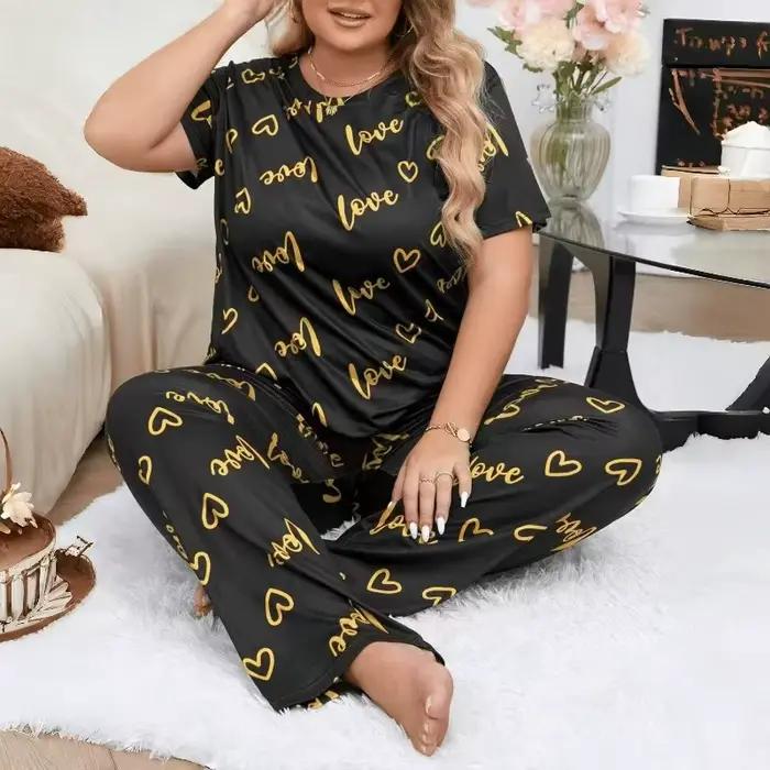 Ensemble de pyjama grande taille pour femme, vêtements de nuit printemps, hauts à manches longues, shorts, vêtements d'intérieur, pyjama femme, loungewear, pijama mujer