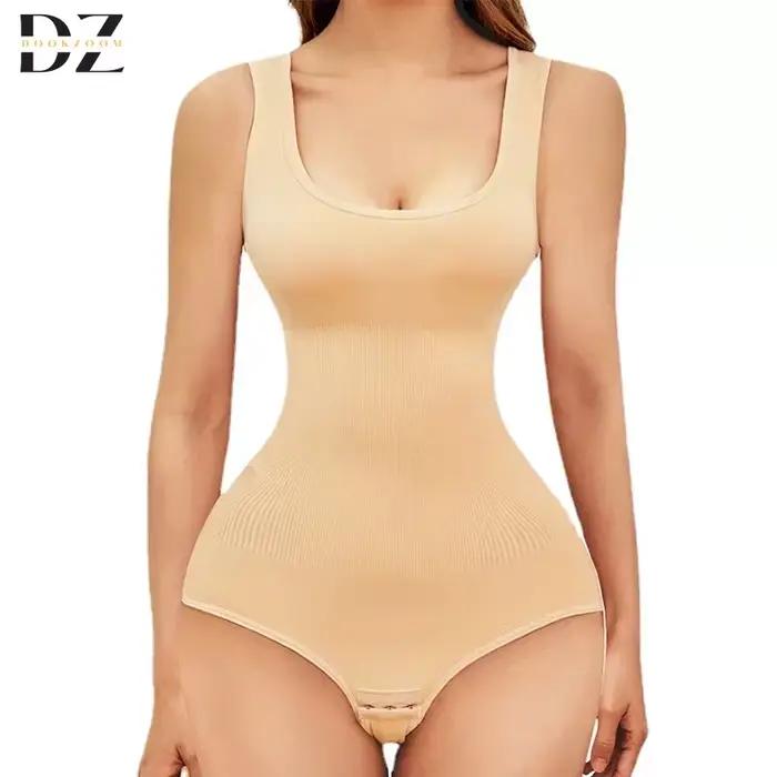 Body Shapewear pour femmes sans couture solide façonnage complet Body col rond contrôle du ventre minceur corps Shaper sous-vêtements et Shapewear