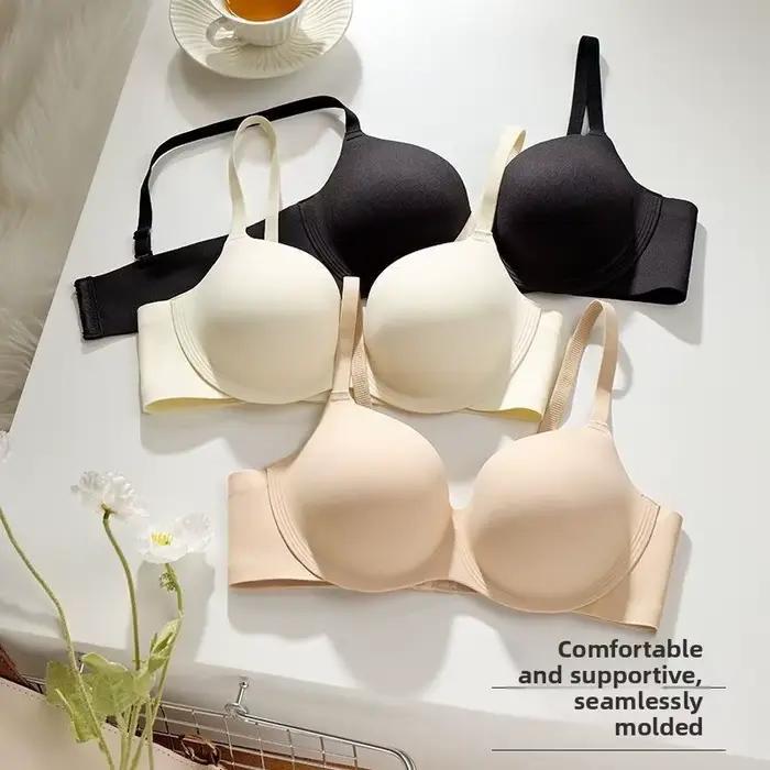 Soutiens-gorge A Cup pour petites poitrines - Body gainant push-up 12 cm à bonnets ronds, sans couture, couleur chair, sous-vêtement type T-shirt