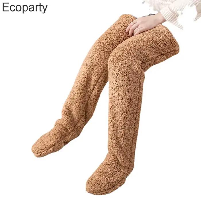 Bas de pieds chauds d'hiver pour femmes et hommes, lit multifonctionnel, sommeil avec couette, vieilles jambes froides, chaussettes de sommeil chaudes, réchauffement des pieds