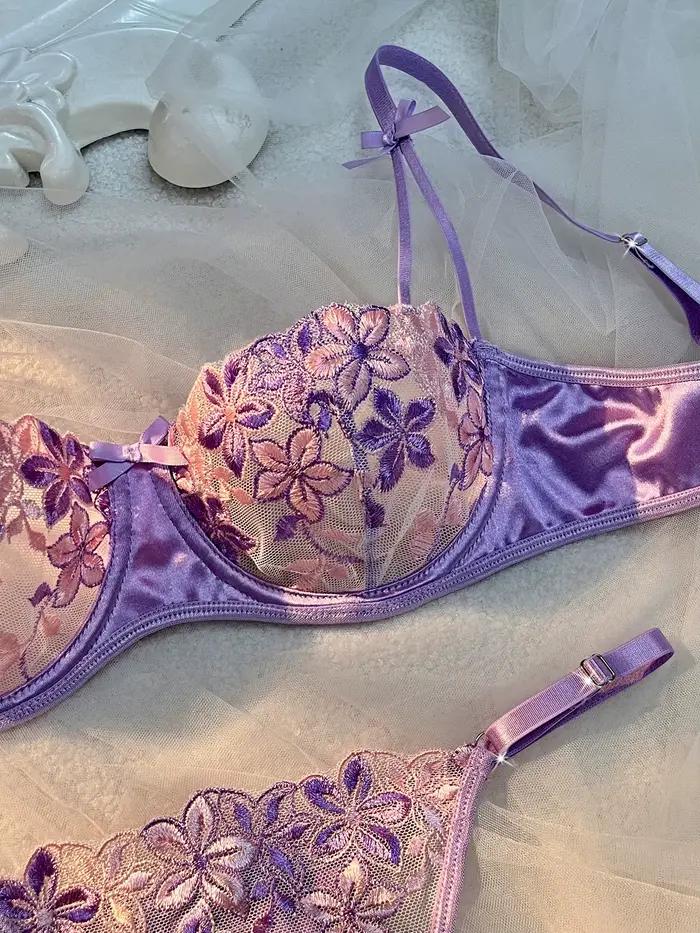 Valentine's Eve – soutien-gorge de Lingerie Sexy pour femmes, groupe Danube violet clair, costume pour femmes, la tentation d'une nuit séduisante