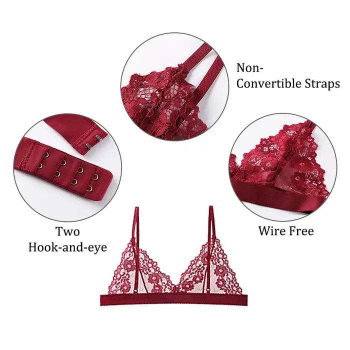 BANNIROU 1 pièces soutien-gorge Sexy pour femme dentelle mince sous-vêtements femme soutien-gorge Transparent pour femmes dentelle Sexy Lingerie Bralette pour dames