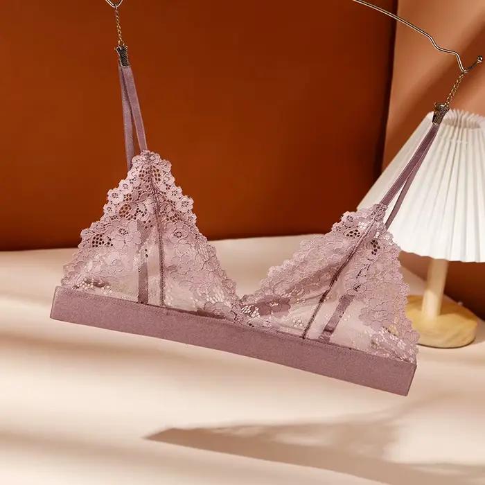 BANNIROU 1 pièces soutien-gorge Sexy pour femme dentelle mince sous-vêtements femme soutien-gorge Transparent pour femmes dentelle Sexy Lingerie Bralette pour dames
