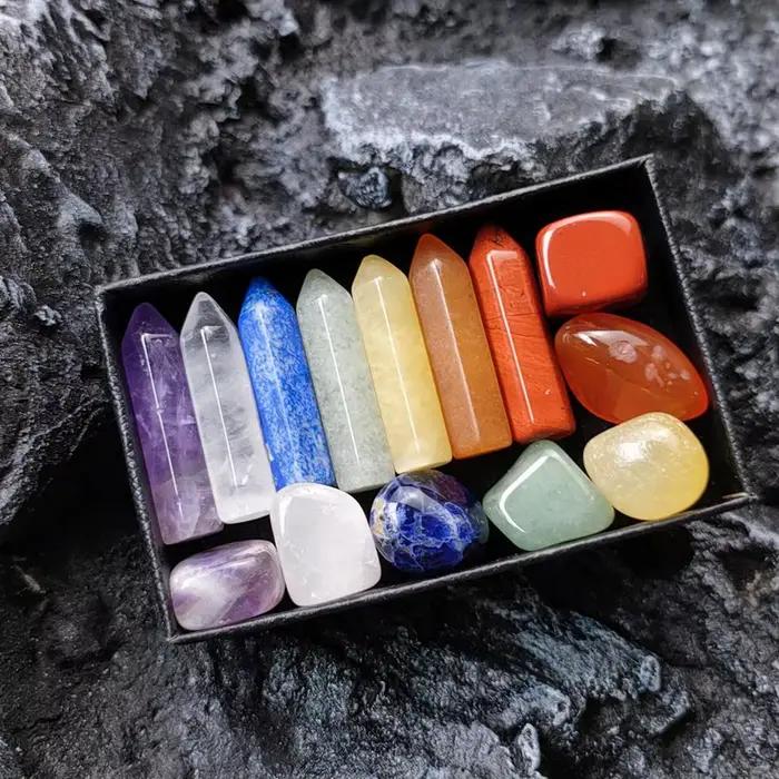 Chakra pierre naturelle cristal pierre précieuse guérison Quartz minéral ornement Reiki pierres précieuses méditation spirituelle décor à la maison artisanat cadeau