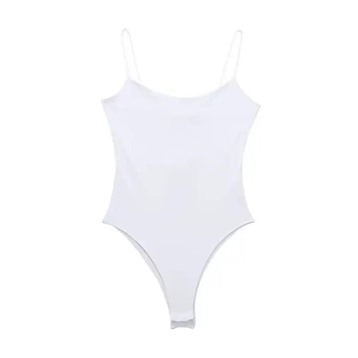 MUJER blanc noir corps femme sans manches serré Body Lingerie Sexy femme Body moulante dos nu Body femmes été hauts