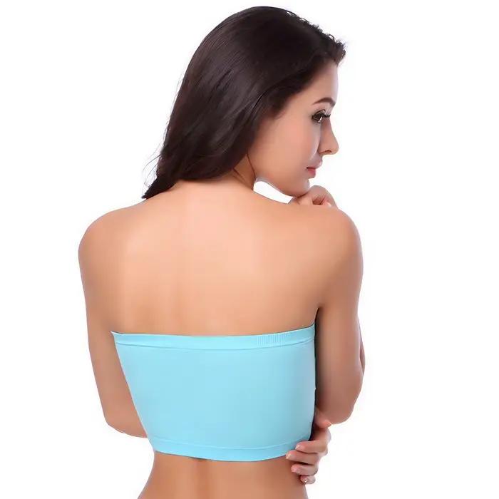 Bandeau Basique Sans Bretelles Invisible pour Couche de Base, Soutien-Gorge à Dos, Sous-Vêtement, 1 Pièce, ws04