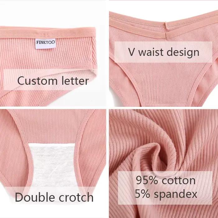 FINETOO culotte femme sous-vêtements en coton M-4XL Sexy taille V slips fille taille basse culotte douce femmes caleçons femme Lingerie nouveau