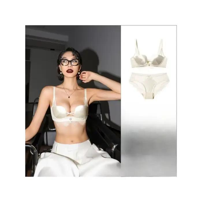 Ensemble soutien-gorge léopard tendance, effet push-up, soutien et maintien, dentelle douce, style français, pour femmes, usage quotidien décontracté à la maison, toutes saisons, tailles S-XL