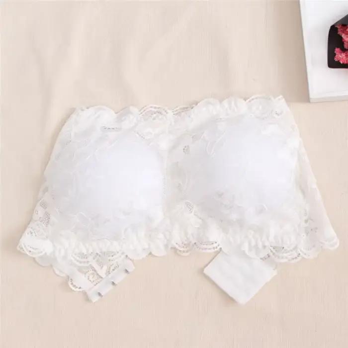 Soutien-gorge en dentelle sans bretelles pour femmes, sexy, décontracté, rond, bustier, débardeur