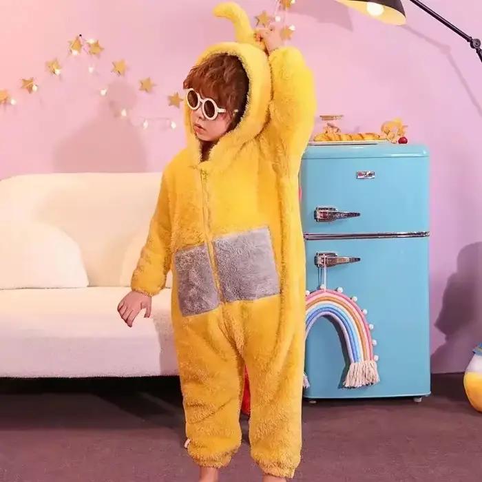 Adultes enfants Onesies doux manches longues pyjamas Dipsy Tinky Winky Po Lala Costumes maison vêtements femmes unisexe Homewear combinaison