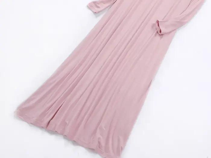 Chemise de nuit longue en coton modal pour femmes, chemise de nuit femme, soutien-gorge rembourré, chemise de nuit grande taille, printemps, automne, nouveau, 2025