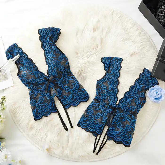 Lingerie sexy pour femme, body transparent en dentelle, pyjama une pièce, décolleté plongeant, entrejambe ouvert, dos nu, robe babydoll exotique, costumes