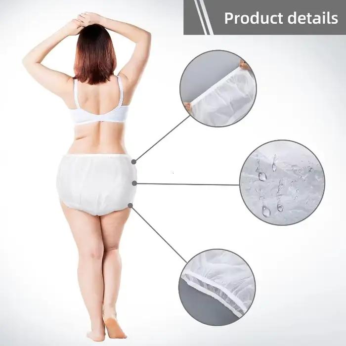 Culottes imperméables réutilisables en TPU pour adultes, hommes et femmes, couvre-culottes pour incontinence, culottes pour incontinence, douces et élastiques
