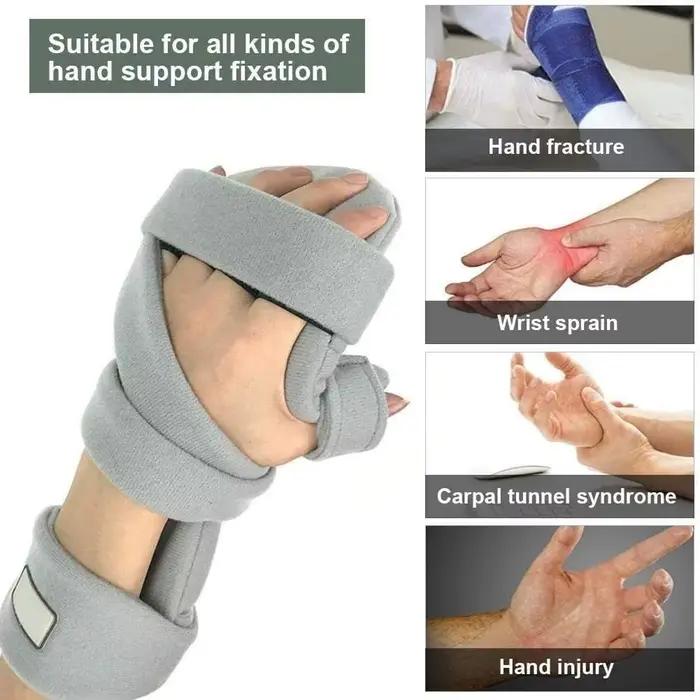Attelle de nuit réglable pour main gauche, support orthopédique pour doigts et poignet, rééducation arthrite et tendinite