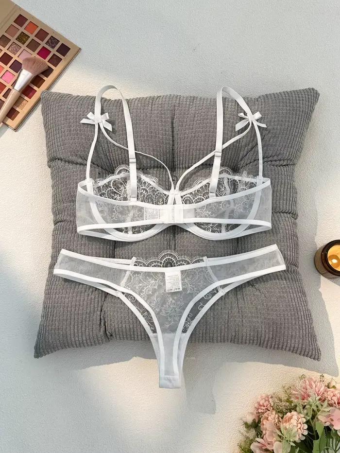 Ensemble de lingerie sexy blanche, une expérience de vie intime quotidienne à la fois pure et qui dégage un attrait irrésistible ZA824057