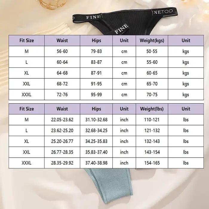 4 pièces/ensemble femmes coton culottes Sexy caleçons taille basse femme slips Finetoo lettres string couleur unie Lingerie intime M-XL