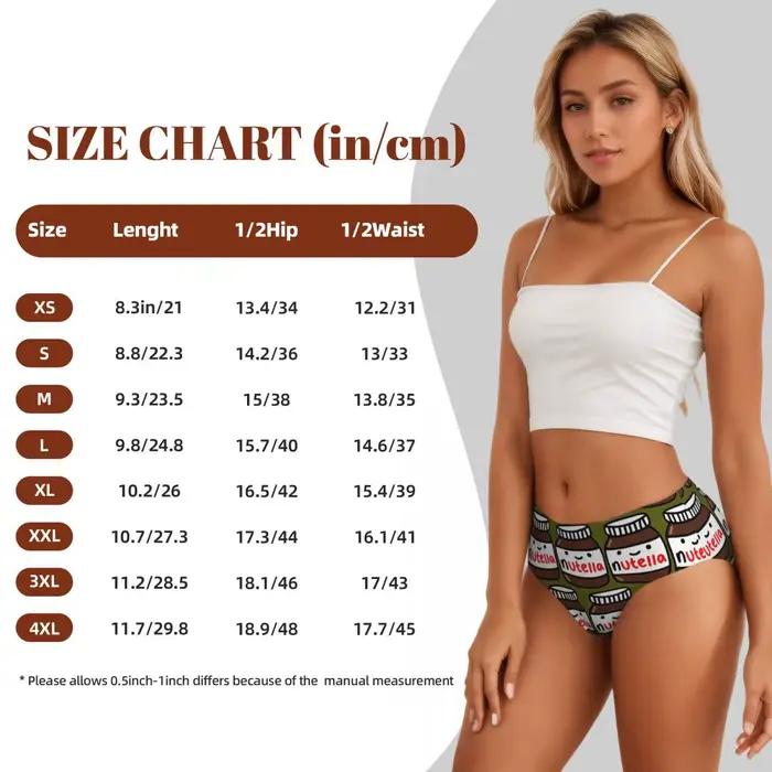Slip Nutella personnalisé, slip confortable pour femmes, sous-vêtements respirants