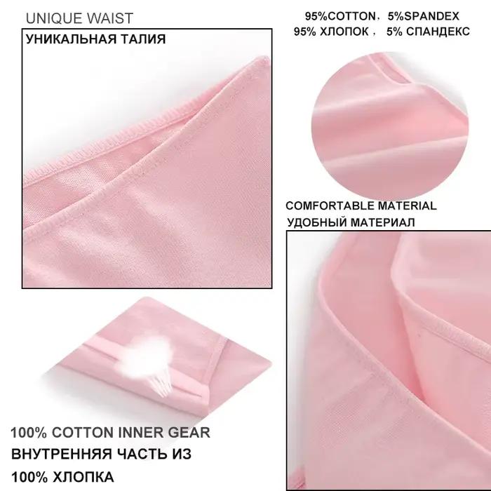 Lot de 5 culottes en coton pour femmes, sous-vêtements féminins sexy, lingerie lisse et confortable, culottes de couleur unie, tailles M-XXL