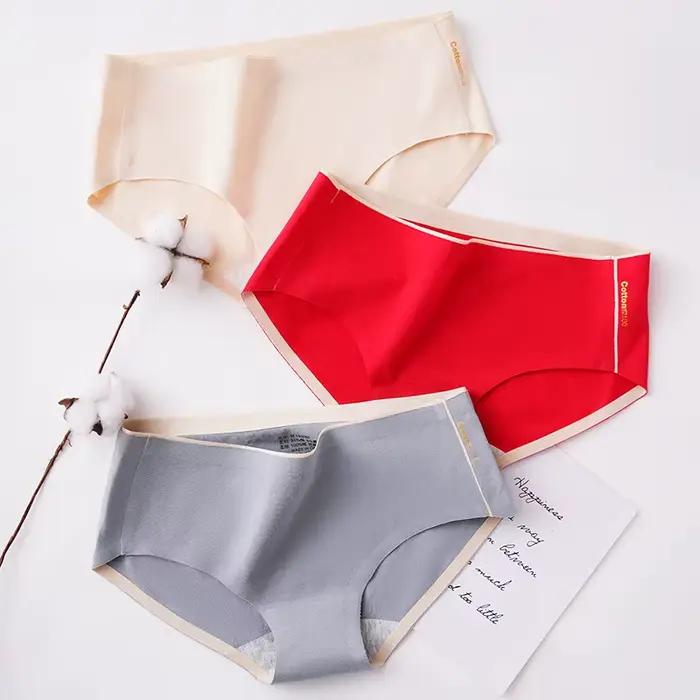 Lot de 1 culotte sans couture pour femme, sous-vêtements confortables, lingerie taille basse, culottes en coton pour femme, taille M-XL