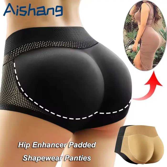 Culotte sculptante rehausse-fesses pour femme, taille mi-haute, avec rembourrage pour fesses artificielles, effet push-up et contrôle du ventre