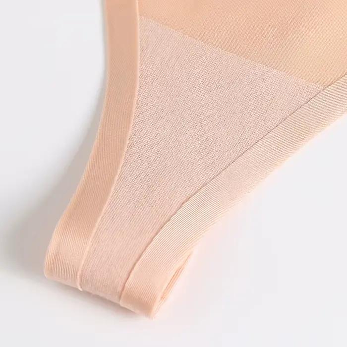 BZEL-Culotte sans couture pour femme, sous-vêtement confortable, doux pour la peau, couleur unie, sexy