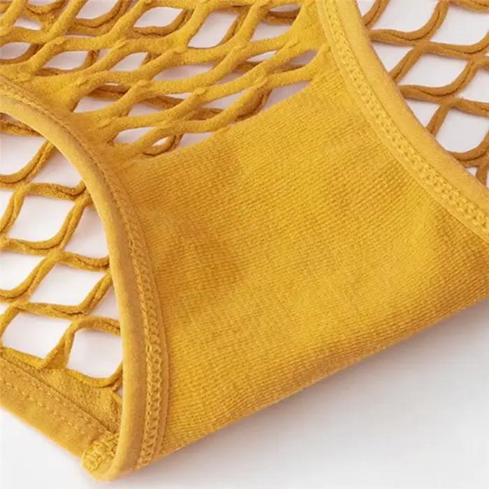 Culotte en résille pour femmes, sous-vêtements féminins, transparents, ajourés, intimes, grande taille
