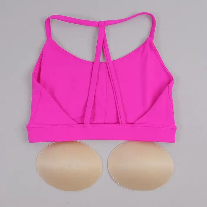 Soutien-gorge de sport pour femmes, exercice de gymnastique, respirant, détachable, avec fines bretelles, triangulaire, beau dos, soutien-gorge de Yoga Sexy