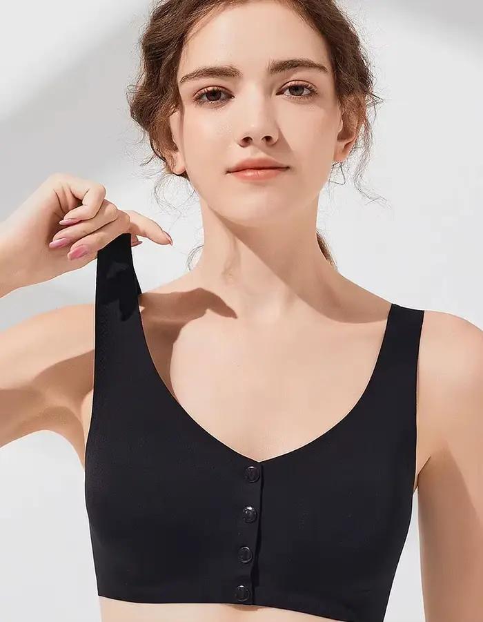 Soutien-gorge confortable pour mastectomie, 75-95ABC, P toxique avec poches pour seins en silicone pour cancer du sein, lingerie pour femme