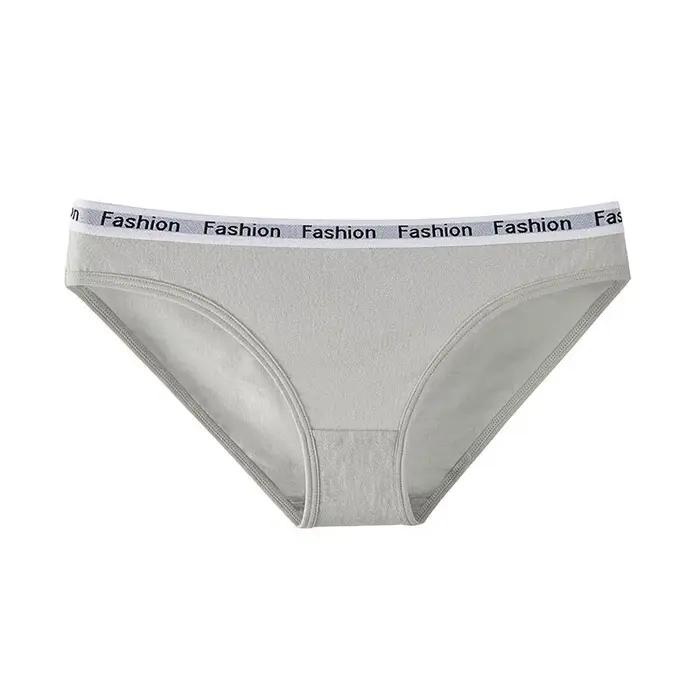 Dámské bavlněné kalhotky s potiskem písmen, sexy spodní prádlo