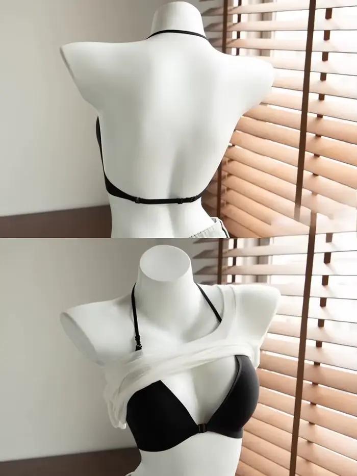 Soutien-gorge dos nu multi-positions pour femme, à fines bretelles réglables, sans armatures, avec soutien latéral, léger, pour l'été, S-XL