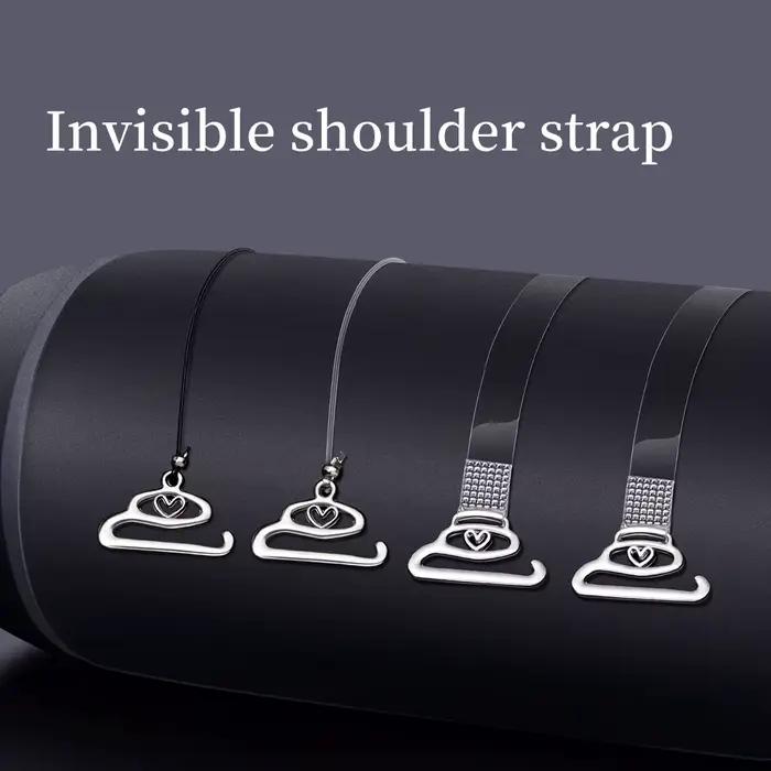 1 paire de bretelles transparentes, sous-vêtements invisibles sans couture, soutien-gorge à bretelles, sangle anti-chute, peut exposer des accessoires de soutien-gorge