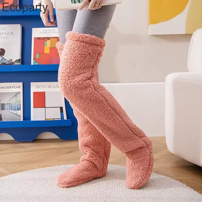 Bas de pieds chauds d'hiver pour femmes et hommes, lit multifonctionnel, sommeil avec couette, vieilles jambes froides, chaussettes de sommeil chaudes, réchauffement des pieds
