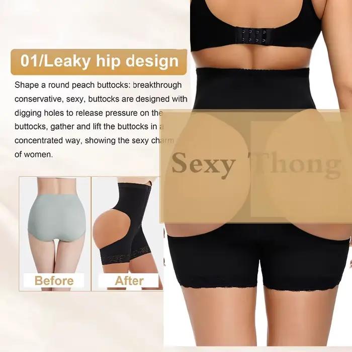 Bout à bout Shaper culotte évider ventre contrôle crochet sous-vêtements butin rehausseur Push Up Shapewear