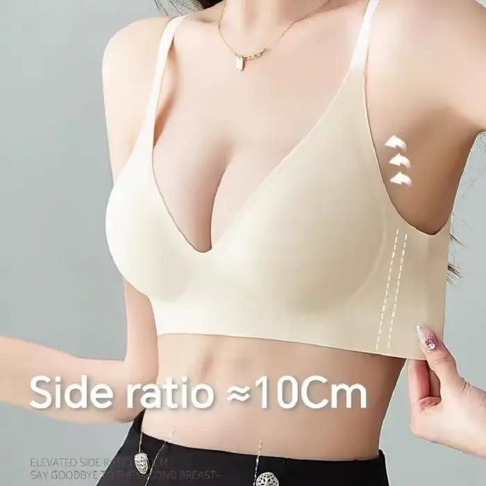 Poitrine plate épaissie 8CM bonnets Push Up soutien-gorge sans anneau en acier sans couture Invisible ascenseur petite poitrine amélioration B C tasse soutien-gorge