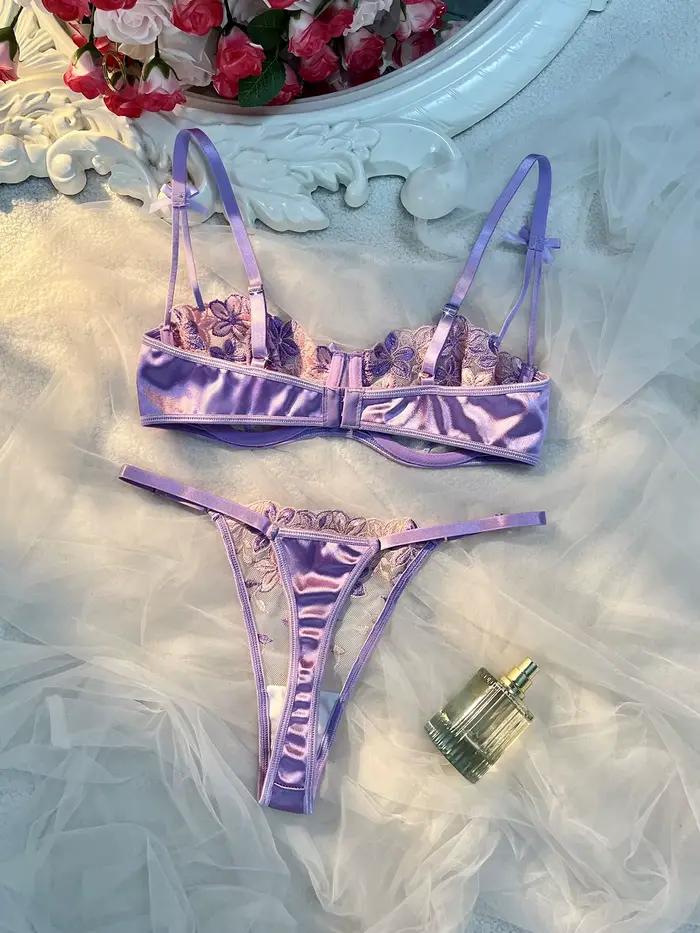 Valentine's Eve – soutien-gorge de Lingerie Sexy pour femmes, groupe Danube violet clair, costume pour femmes, la tentation d'une nuit séduisante