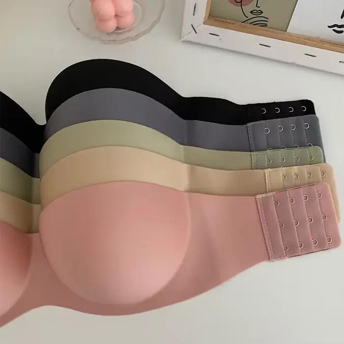 Soutien-gorge Push Up Sexy à fermeture frontale pour femmes, sous-vêtements invisibles, Lingerie pour femmes, brassière sans bretelles, Bralette sans couture