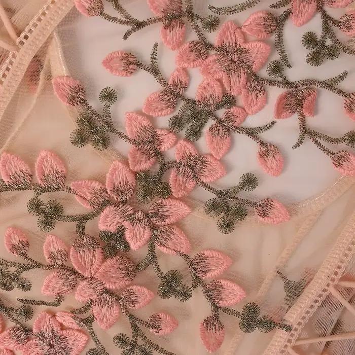 Body transparent moulant en dentelle brodée florale pour femme, lingerie sexy à lacets, sans manches, sous-vêtements érotiques