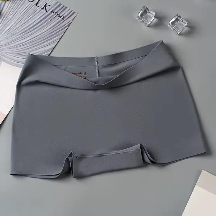 3 pièces culottes femmes doux sous-vêtements féminins soie Boyshorts femmes Boxer Shorts dames Lingerie pantalons de sécurité solide sous-vêtements XL