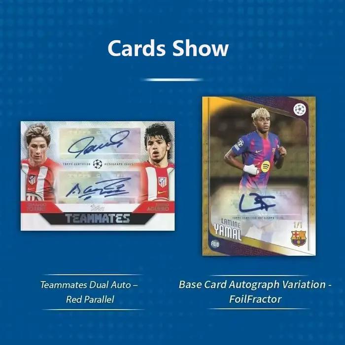 Collection de cartes Topps authentiques saison 2025-26 UCC Champions League European War UEFA Club Competition Football Flagship Series