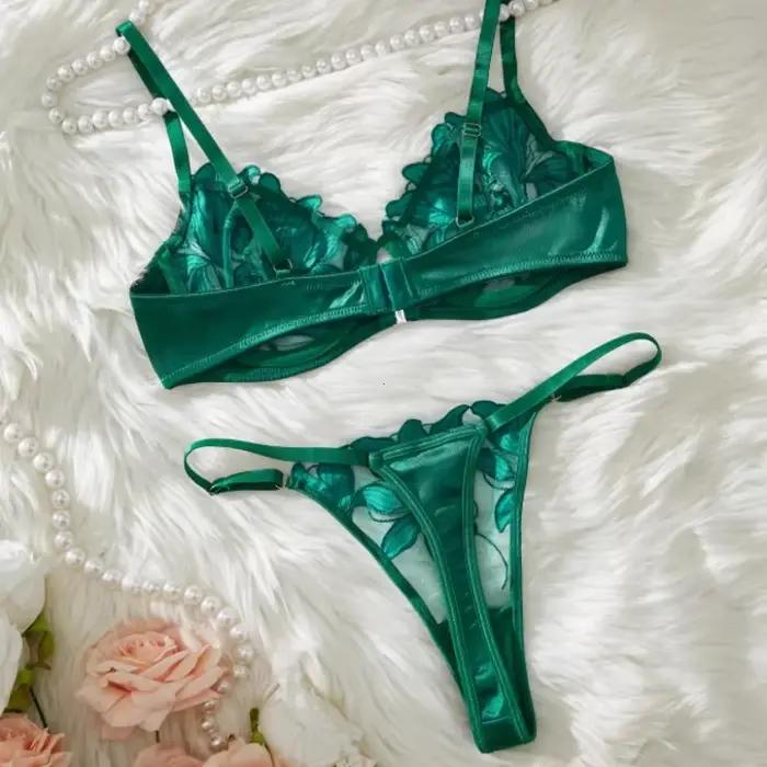 Soutien-gorge transparent pour femmes, Lingerie Sexy, costume, cadeau de la réveillon de la saint-valentin, ensemble soutien-gorge et culotte violet clair, sous-vêtements pour dames