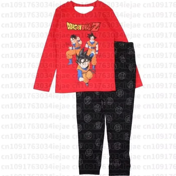 Nouvel ensemble pyjama Dragon Ball Goku 2026 – Vêtements de nuit doux pour enfant, tenue décontractée pour la maison, manches longues et pantalon, collection printemps-automne