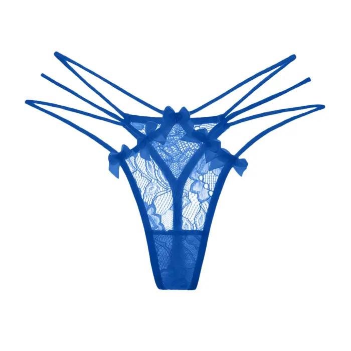 Culotte Sexy en dentelle pour femmes, tongs taille basse, maille séduisante brodée, sous-vêtements transparents pour femmes, нижнее белье ж erotingenе
