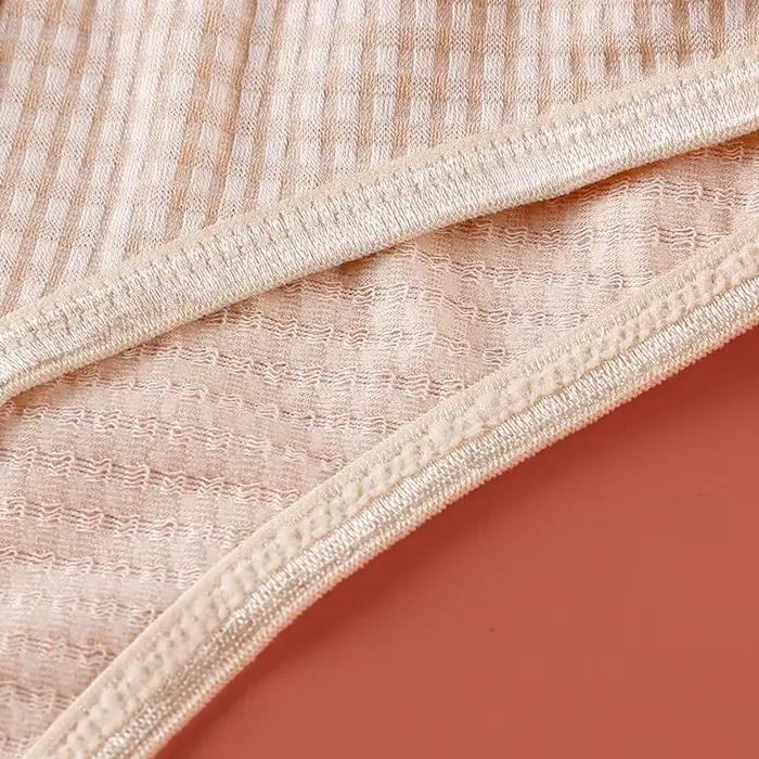 Bannirou-Culotte en coton taille basse pour femme, lingerie féminine, tongs tanga, sous-vêtements de sport intimes pour femme, 3 pièces