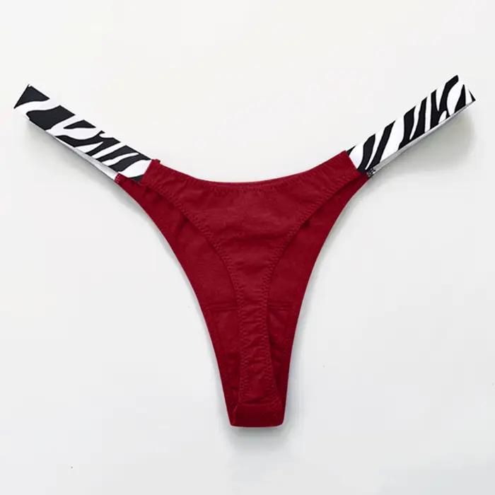 Femmes Sexy coton culotte brésilienne femmes Sexy string culotte couleur unie confortable taille basse femme doux intimes Lingerie