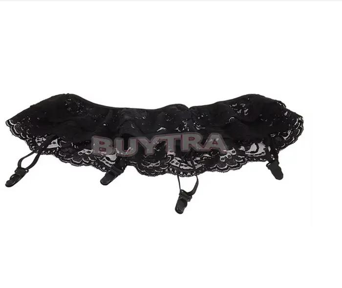 Porte-jarretelles en dentelle pour femmes, lingerie sexy, bretelles transparentes, sous-vêtements réglables, ceinture à double boutonnage pour bas