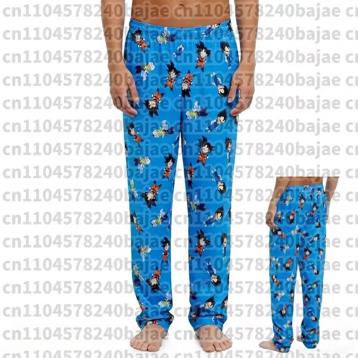 Pantalon de pyjama Dragon Ball Chibi Goku & Vegeta 2026 à imprimé intégral pour adultes et enfants, séchage rapide, confortable et léger, idéal pour l'été