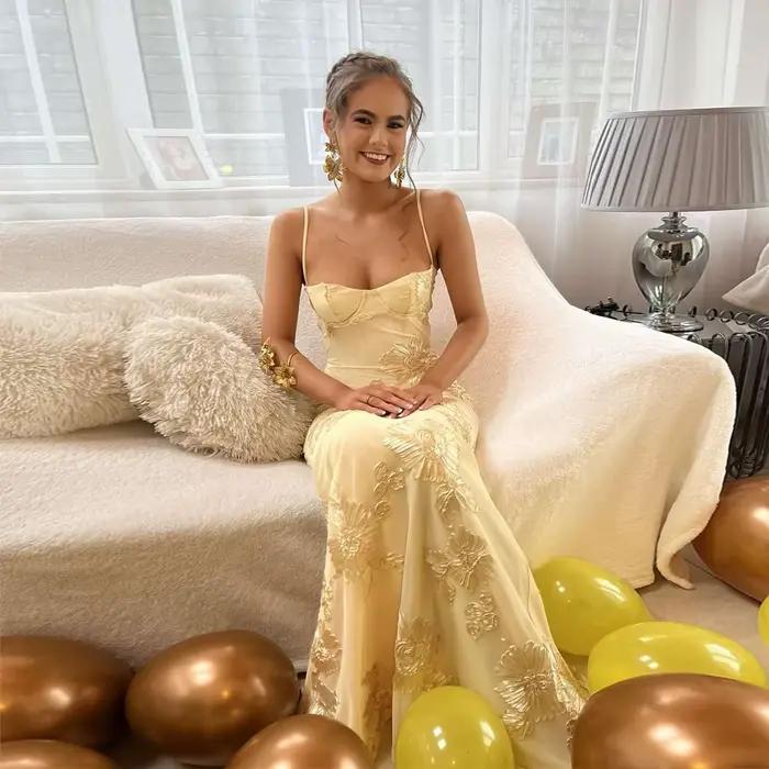 Suninheart mořská panna šaty s odhalenými zády pro ženy Formální elegantní