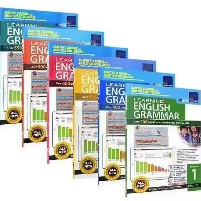 6 livres Singapore Grammar Spa pour enfants de 3 à 12 ans, matériel d'apprentissage de l'anglais, livre d'exercices, manuel, cahier d'exercices